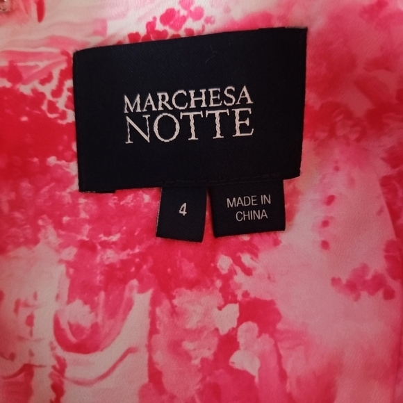 Marchesa Notte Womens Pink Gathered Metallic Fil Coupé Organza Mini Dress 4 - Picture 11 of 16